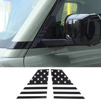 На 2020-2023 години Land Rover Defender 90 110 130 PVC Черен Стикер на огледалото за обратно виждане на автомобила Аксесоари за украса на екстериора на автомобила 2 елемента