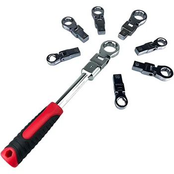 Набор от гаечных ключове 9-19 мм от 8 теми, мултифункционален шестеренчатый ключ, комбиниран гаечен ключ с храповиком, ръчни инструменти,
