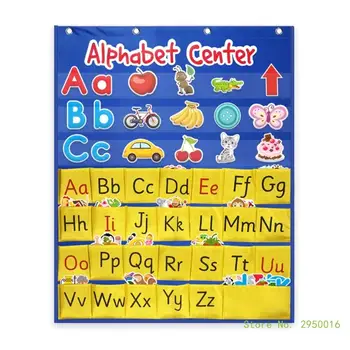 Набор от карти с централна джобна таблицата на азбуката за детски играчки за изучаване на букви, Алфавитная имат таблицата, стенни таблица за изучаване на азбуката