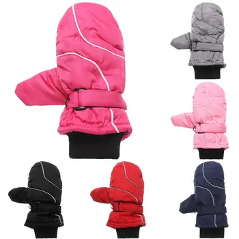Нова мода, изолирана топли зимни Сноубордические детски ски ръкавици, ръкавици без пръсти с дълги ръкави, Ветроупорен водоустойчив