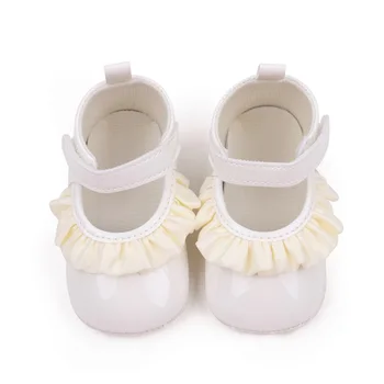 Обувки-лодка Мери Джейн за новородените момичета подметка с нескользящими накъдрен, мокасини, изкуствена кожа, първите проходилки, модел обувки Cirb