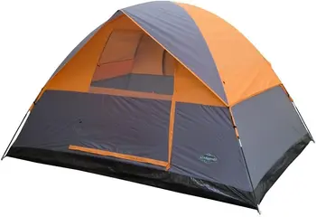 Палатка за 3 сезон - 8 X 10 X 6 фута - оранжева със сива тапицерия