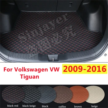 Подложка За Багажник на Кола SJ, Изработени По Поръчка, Подходящи За Volkswagen VW Tiguan 2015 2016 2013 2012 2011 10 AUTO Tail Boot Tray Cargo Carpet Pad Protector