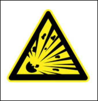 Предупредителни надписи, предупредителен знак за взрывоопасности, Vinyl стикер, PVC Винил светлоотразителни стикери