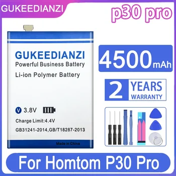 Преносимото батерия GUKEEDIANZI p30 pro 4500 mah батерии за мобилни телефони Homtom P30Pro