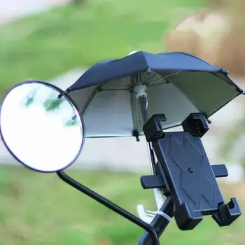 Притежател на мобилен телефон на Мотоциклет чадър Преносим водоустойчив Мини-чадър Водоустойчива играчка чадър със защита от проникване на