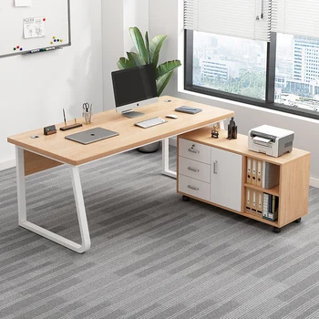 Работен монитор, офис бюро, конферентна зала, дървена клавиатура, рецепция, офис маса, мобилни мебели Scrivania Ufficio Lavoro