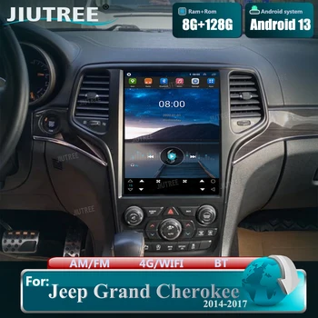 Радиото в автомобила Tesla с 12,8-инчов екран, Андроид 13 IPS, GPS-навигация за JEEP Grand Cherokee, Стерео мултимедиен плейър