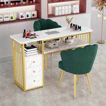 Салон за красота, професионални маса за маникюр, лампа, луксозен маникюр, маса и стол с вградена прахосмукачка, маси за домашно грим