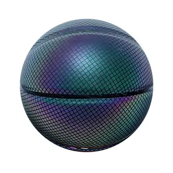Светлинен баскетболна топка 7 размер, нажежен нощен баскетболна топка, хладно баскетболна топка от изкуствена кожа за юноши в закрито и открито