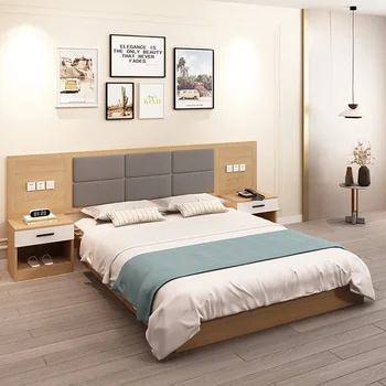 Сигурна легло за спалня с двойно легло, многофункционален дизайн, мобилен рамка на легло в скандинавски стил, с Модерна лекота, Мебели за хотела Cama Para Honden