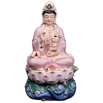 Статуя на Буда домашно предлагането керамични украшение Гуаньинь Бодхисатва Дракон 