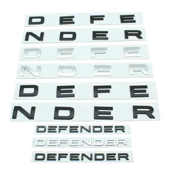 Стикери с Логото на Автомобила 3D ABS DEFENDER Letter и Стикери За Land Rover Предния Капак Заден Багажник Стикери За Автомобил Емблемата на Иконата Етикети