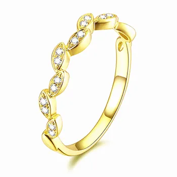 Твърдо Жълто злато 14 карата SI / H с Естествени диаманти Годежен пръстен Годежен пръстен с ширина 3,5 мм Изискани бижута Размерът на САЩ 3,5-12