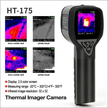 Тепловизор HT-175, професионална мини LCD цифрова преносима ИНФРАЧЕРВЕНА термични камера, инфрачервен термометър, пирометр, инфрачервена камера
