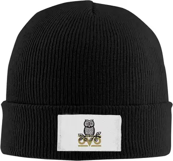 Топла зимна вълнена шапка Owl унисекс, вязаная шапчица-бини с черепа