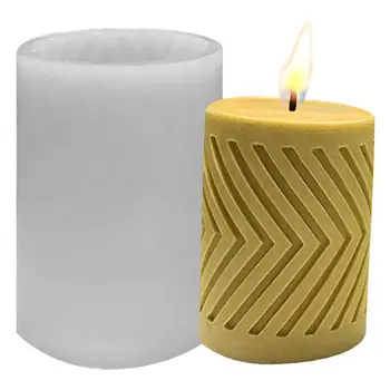 Форма за свещ от восък, силиконова форма за свещи, Силиконова епоксидни форма за леене, Цилиндрична форма за свещи, силиконова форма за топене на восък