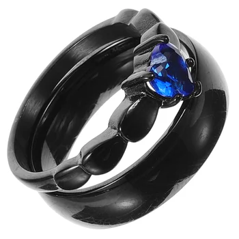Чифт пръстен от титанов стомана, подходящ пръстени, сватбени за двойки, обещающие Му и Нейният възлюбен Украса за рожден Ден Момичета