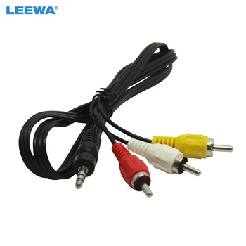Штекерный AV кабел LEEWA 3,5 мм TRRS-3xRCA # CA2580